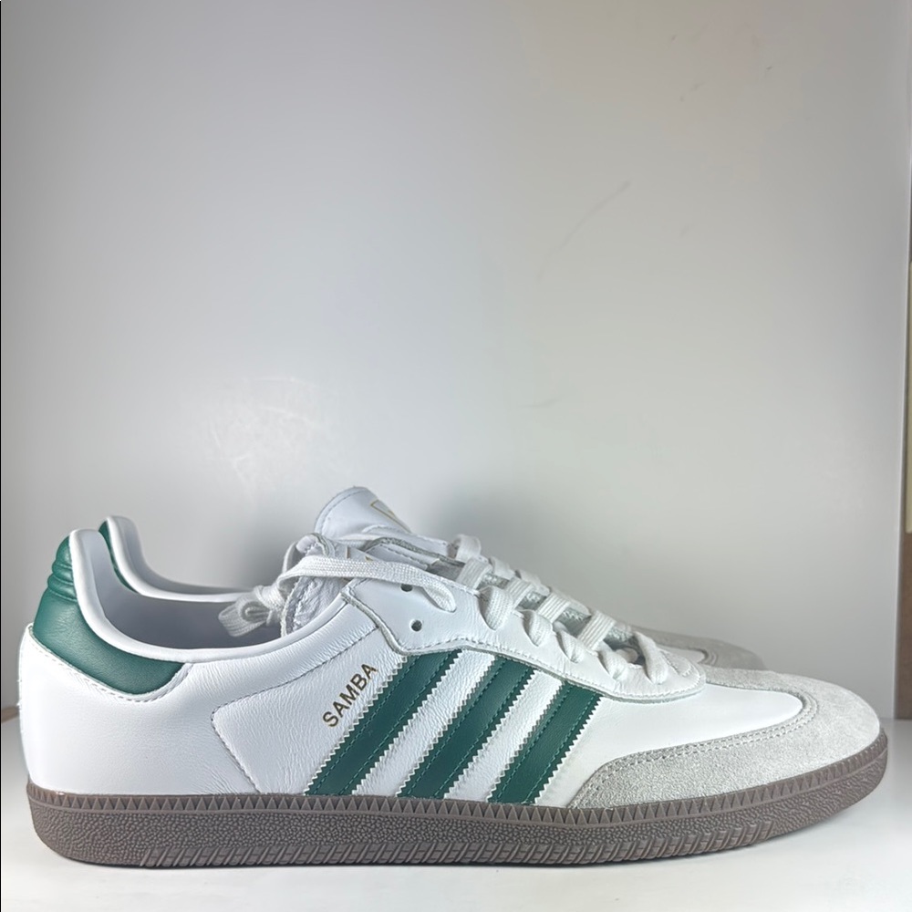 Adidas Samba OG Cloud White Collegiate Green Size 12 Men’s Classic Sneakers